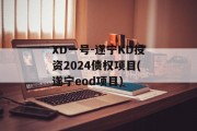 XD一号-遂宁KD投资2024债权项目(遂宁eod项目)