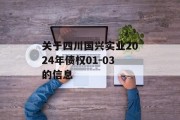 关于四川国兴实业2024年债权01-03的信息