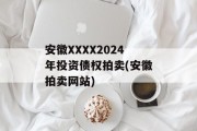 安徽XXXX2024年投资债权拍卖(安徽拍卖网站)