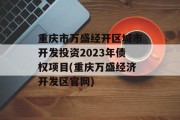 重庆市万盛经开区城市开发投资2023年债权项目(重庆万盛经济开发区官网)