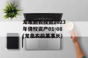 龙泉新农投资2023年债权资产01-08(龙泉农投董事长)