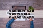 包含四川遂宁广利工业发展特定2024年资产拍卖政信定融的词条