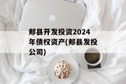 郏县开发投资2024年债权资产(郏县发投公司)