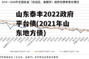 山东泰丰2022政府平台债(2021年山东地方债)