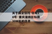 关于国企信托-信和14号·重庆潼南区标债30W起的信息