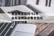 包含央企信托-51号山东淄博张店集合信托计划的词条