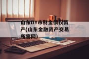 山东DY市财金债权资产(山东金融资产交易所官网)