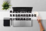 央企信托-223号山东青岛胶州政信集合信托计划的简单介绍