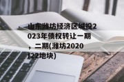 山东潍坊经济区城投2023年债权转让一期，二期(潍坊2020f22地块)