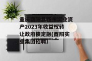 重庆酉阳县酉州实业资产2023年收益权转让政府债定融(酉阳实业集团招聘)