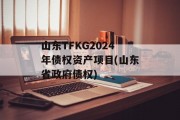 山东TFKG2024年债权资产项目(山东省政府债权)