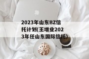 2023年山东BZ信托计划(王增业2023年任山东国际信托)