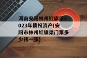 河南安阳林州红旗渠2023年债权资产(安阳市林州红旗渠门票多少钱一张)