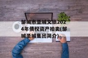 邹城市圣城文旅2024年债权资产拍卖(邹城圣城集团简介)