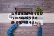 山东枣庄物环债权收益权2024年城投债定融(枣庄城投评级)