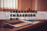 江苏高鑫投资债权政信定融(高鑫金融控股有限公司)