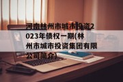 河南林州市城市投资2023年债权一期(林州市城市投资集团有限公司简介)