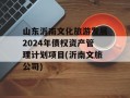 山东沂南文化旅游发展2024年债权资产管理计划项目(沂南文旅公司)