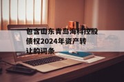 包含山东青岛海科控股债权2024年资产转让的词条