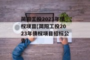 简阳工投2023年债权项目(简阳工投2023年债权项目招标公告)