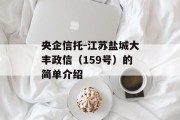 央企信托-江苏盐城大丰政信（159号）的简单介绍