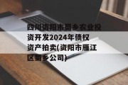 四川资阳市蜀乡农业投资开发2024年债权资产拍卖(资阳市雁江区蜀乡公司)