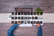 包含重庆酉阳县桃花源旅游投资2024年债权资产转让项目的词条