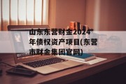 山东东营财金2024年债权资产项目(东营市财金集团官网)