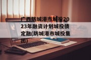 广西防城港市城投2023年融资计划城投债定融(防城港市城投集团)