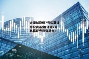 金泽城投债7号私募证券投资基金(泽源7号私募证券投资基金)