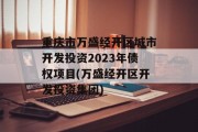 重庆市万盛经开区城市开发投资2023年债权项目(万盛经开区开发投资集团)