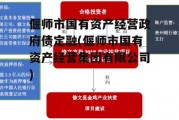 偃师市国有资产经营政府债定融(偃师市国有资产经营集团有限公司)