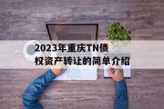 2023年重庆TN债权资产转让的简单介绍