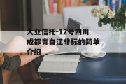 大业信托-12号四川成都青白江非标的简单介绍