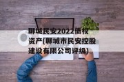 聊城民安2022债权资产(聊城市民安控股建设有限公司评级)