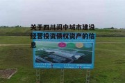 关于四川阆中城市建设经营投资债权资产的信息