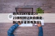 四川XSNY投资2023债权转让政府债定融(四川省债券发行)