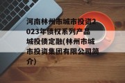 河南林州市城市投资2023年债权系列产品城投债定融(林州市城市投资集团有限公司简介)