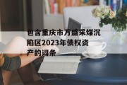 包含重庆市万盛采煤沉陷区2023年债权资产的词条