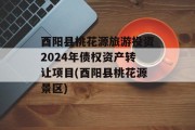 酉阳县桃花源旅游投资2024年债权资产转让项目(酉阳县桃花源景区)