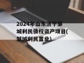 2024年山东济宁邹城利民债权资产项目(邹城利民置业)