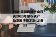 四川-简阳两湖一山投资2023年债权资产拍卖政府债定融(龙泉两湖一山)