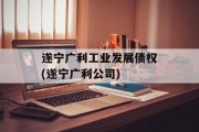遂宁广利工业发展债权(遂宁广利公司)