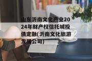 山东沂南文化产业2024年财产权信托城投债定融(沂南文化旅游发展公司)