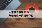 山东临沂基建2024年债权资产的简单介绍