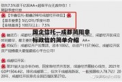 国企信托—成都简阳非标政信的简单介绍