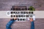 大业信托-48号湖南郴州AA+市级标债集合资金信托计划(160是不是很矮)