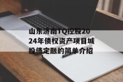 山东济南TQ控股2024年债权资产项目城投债定融的简单介绍
