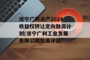 遂宁广利资产2024收益权转让定向融资计划(遂宁广利工业发展有限公司信用评级)