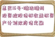 青州国有投资2022年收益权债权项目(青州宏源债权计划)